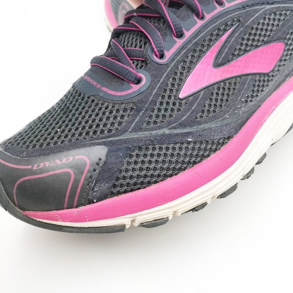 BROOKS Dyad Purple Gray Athletic Running Gym Sneakers Shoes Womens 7 - Picture 7 of 13